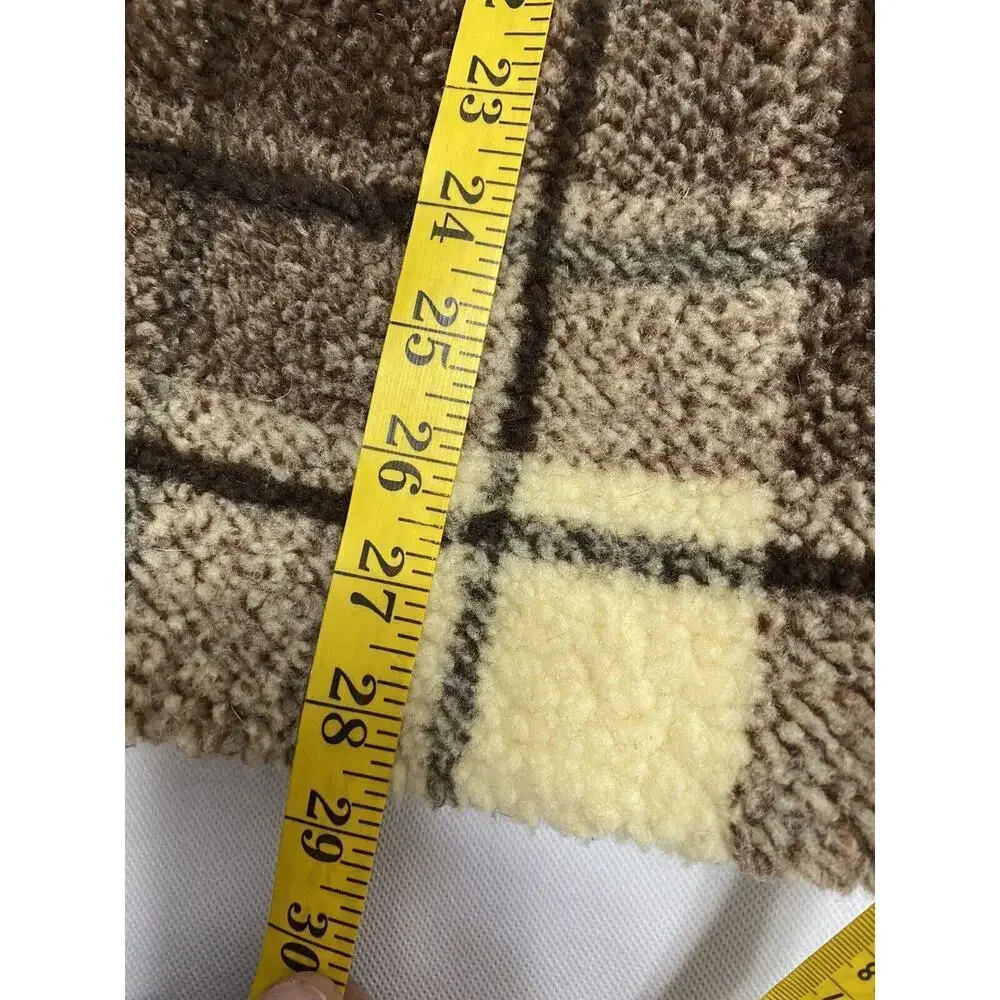 Anthropologie Sanctuary Women's Shacket Sweater Jacket Large Browns Plaid